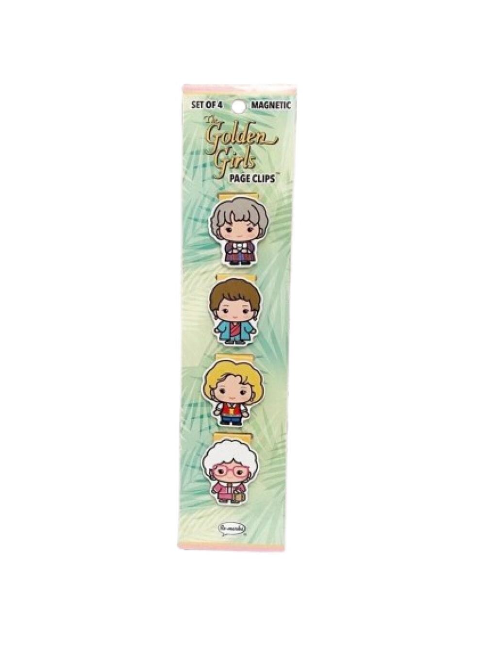 THE GOLDEN GIRLS Magnetic Page Clips Bookmarks Set Of 4 New